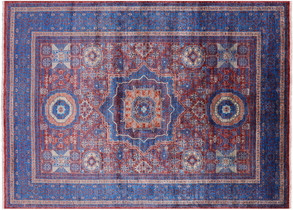 Hand-Knotted Mamluk Geometric Wool Rug - Manhattan Rugs