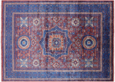 Hand-Knotted Mamluk Geometric Wool Rug - Manhattan Rugs