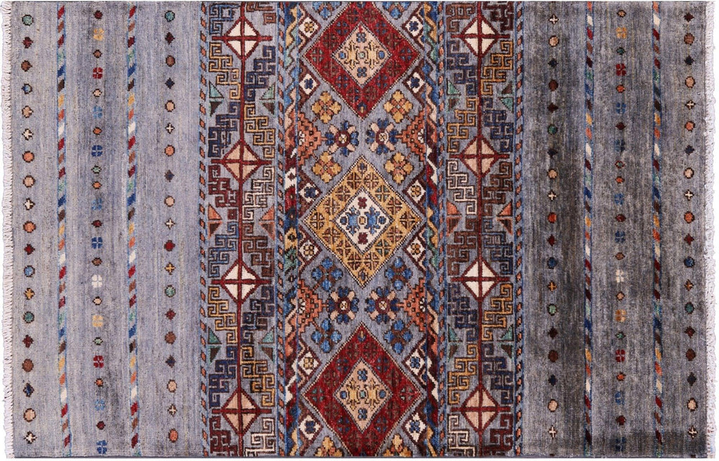Hand-Knotted Khorjin Super Kazak Rug - Manhattan Rugs