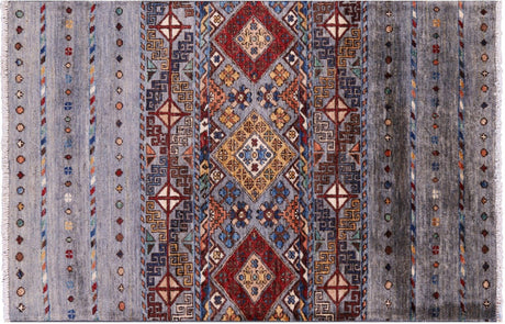 Hand-Knotted Khorjin Super Kazak Rug - Manhattan Rugs