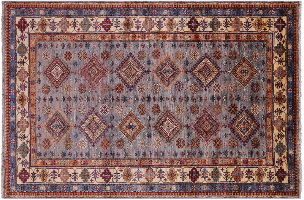 Super Kazak Geometric Hand Knotted Rug - Manhattan Rugs