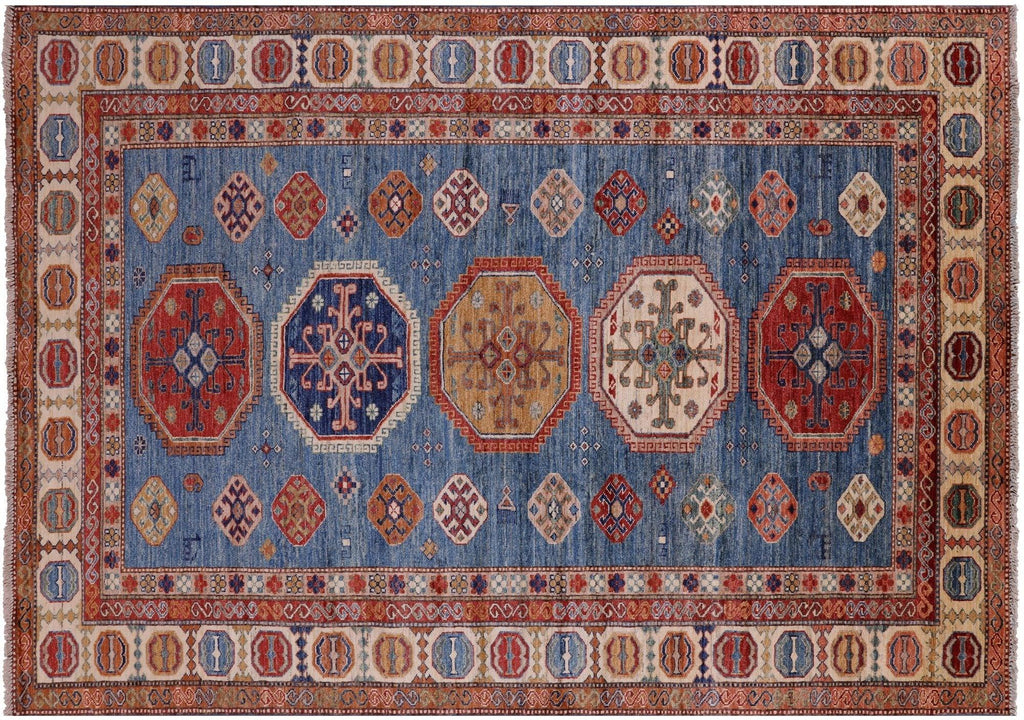 Handmade Geometric Super Kazak Wool Rug - Manhattan Rugs