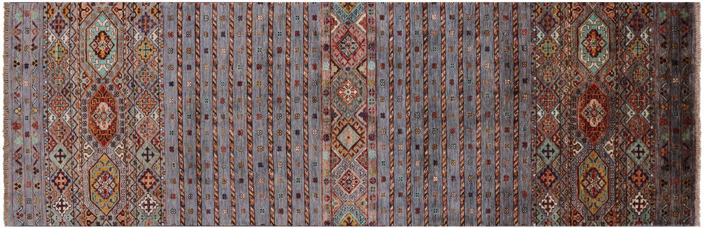 Runner Hand-Knotted Super Kazak Khorjin Rug - Manhattan Rugs