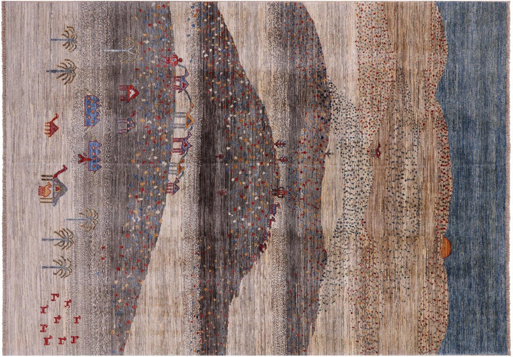 Handmade Persian Tribal Gabbeh Wool Rug - Manhattan Rugs