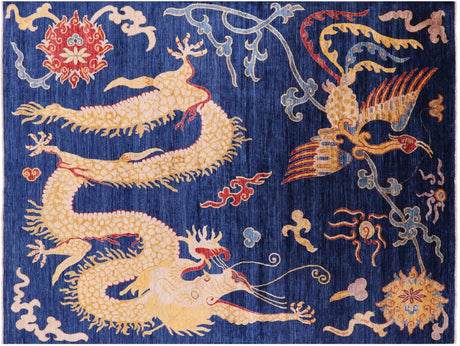 Dragon And Phoenix Design Handmade Rug - Manhattan Rugs