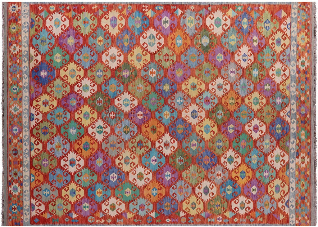 Kilim Flat Weave Reversible Wool On Wool Rug - Manhattan Rugs