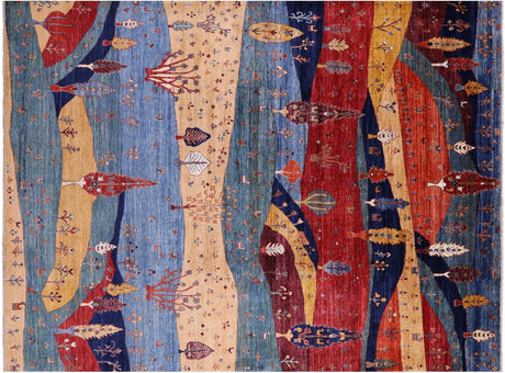 Tribal Persian Gabbeh Hand Knotted Wool Rug - Manhattan Rugs