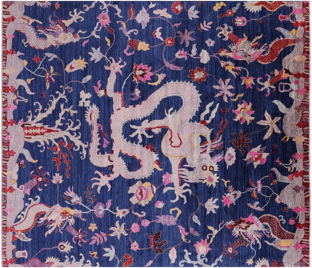 Hand Knotted Dragon Design Wool Rug - Manhattan Rugs