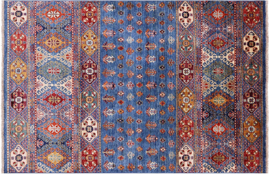 Hand-Knotted Super Kazak Khorjin Wool Rug - Manhattan Rugs