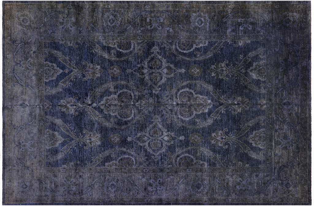 Full Pile Overdyed Hand Knotted Wool Rug 5' 11" X 9' 0" - Q12718