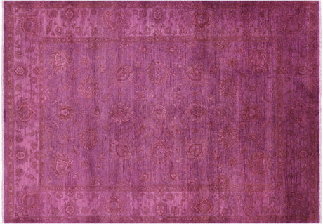 Overdyed Full Pile Hand-Knotted Wool Rug - Manhattan Rugs