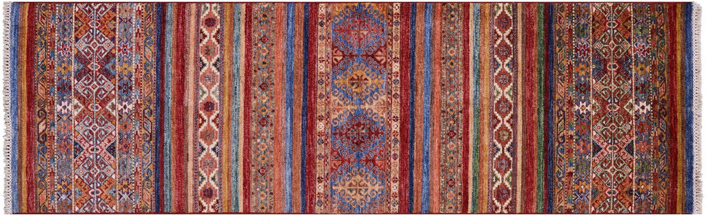 Runner Hand Knotted Super Kazak Khorjin Rug - Manhattan Rugs
