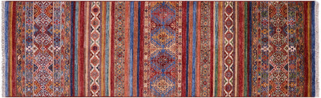 Runner Hand Knotted Super Kazak Khorjin Rug - Manhattan Rugs