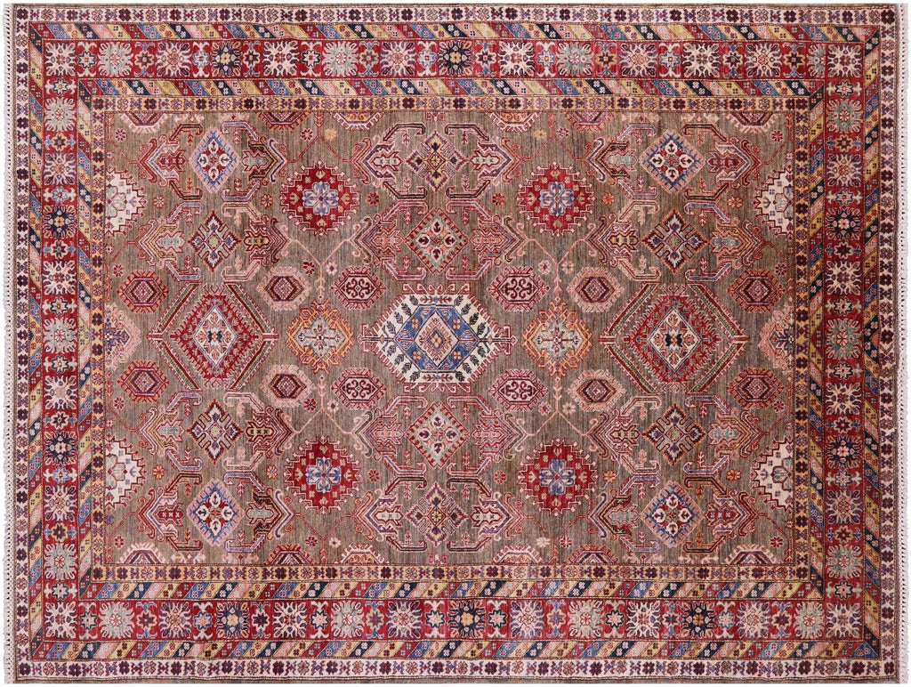Geometric Super Kazak Handmade Wool Rug - Manhattan Rugs