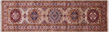 Runner Super Kazak Hand Knotted Wool Rug - Manhattan Rugs