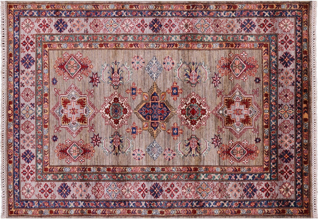 Super Kazak Geometric Hand-Knotted Wool Rug - Manhattan Rugs