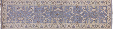 Turkish Oushak Hand Knotted Wool Runner Rug - Manhattan Rugs