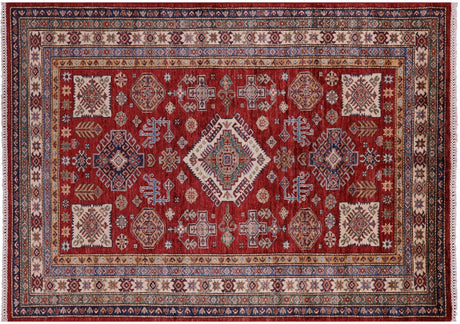 Geometric Super Kazak Handmade Wool Rug - Manhattan Rugs