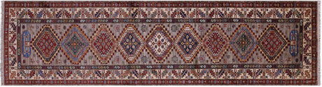 Runner Super Kazak Hand-Knotted Wool Rug - Manhattan Rugs