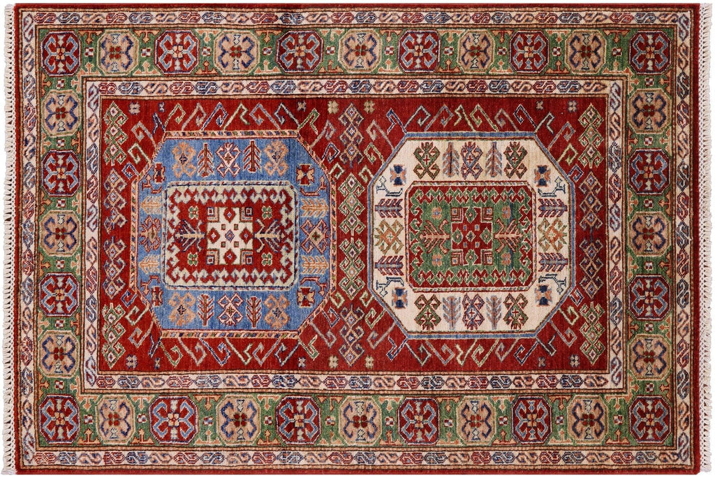 Geometric Super Kazak Handmade Rug - Manhattan Rugs