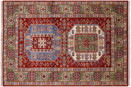 Geometric Super Kazak Handmade Rug - Manhattan Rugs
