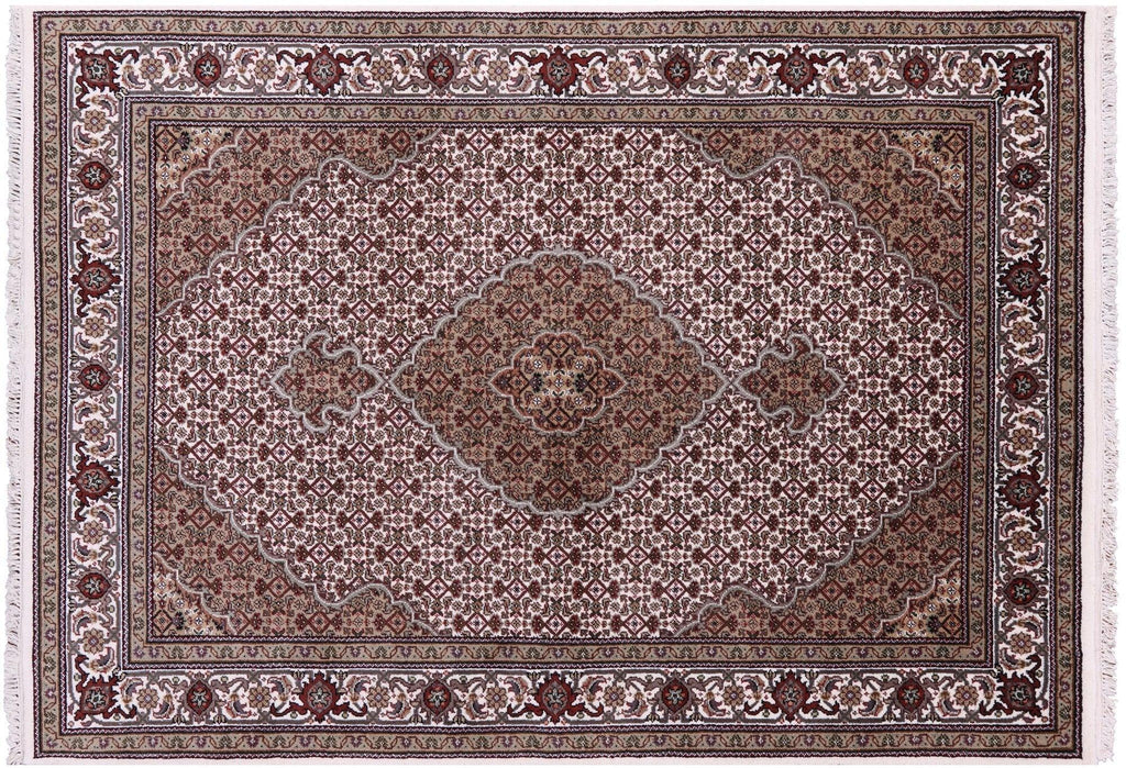 Wool & Silk Persian Tabriz Hand Knotted Rug - Manhattan Rugs