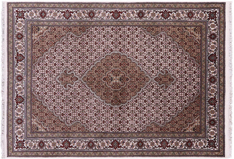 Wool & Silk Persian Tabriz Hand Knotted Rug - Manhattan Rugs