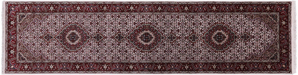 Runner Wool & Silk Persian Tabriz Hand Knotted Rug - Manhattan Rugs