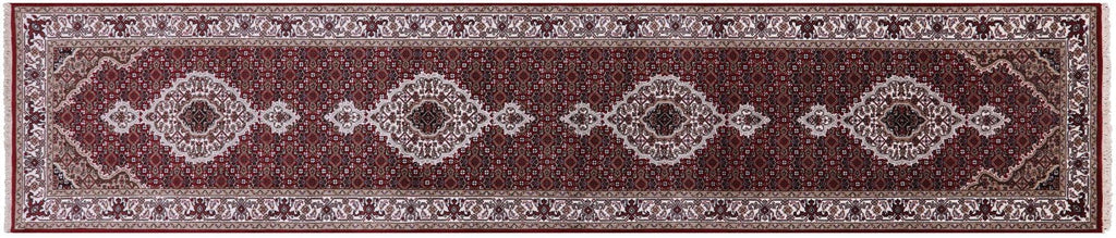 Persian Tabriz Hand-Knotted Wool & Silk Runner Rug - Manhattan Rugs