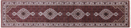 Persian Tabriz Hand-Knotted Wool & Silk Runner Rug - Manhattan Rugs