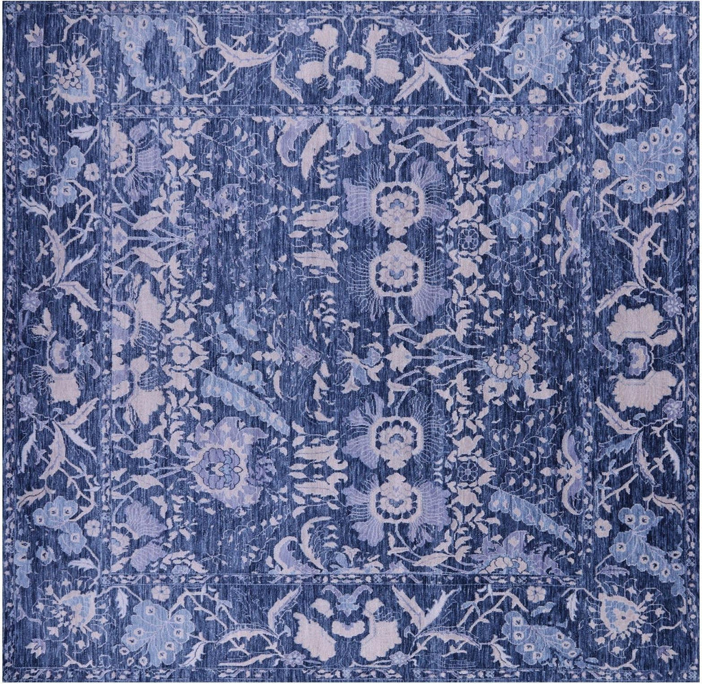 Square Modern Hand Knotted Wool Rug - Manhattan Rugs