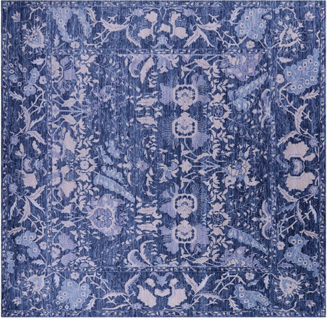 Square Modern Hand Knotted Wool Rug - Manhattan Rugs