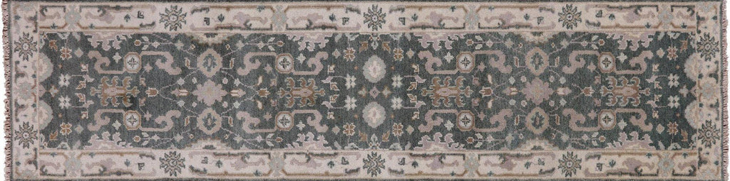 Runner Turkish Oushak Hand Knotted Wool Rug - Manhattan Rugs