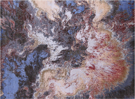 Abstract Handmade Wool & Silk Rug - Manhattan Rugs