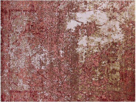 Wool & Silk Abstract Handmade Rug - Manhattan Rugs