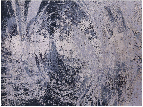 Wool & Silk Abstract Handmade Rug - Manhattan Rugs