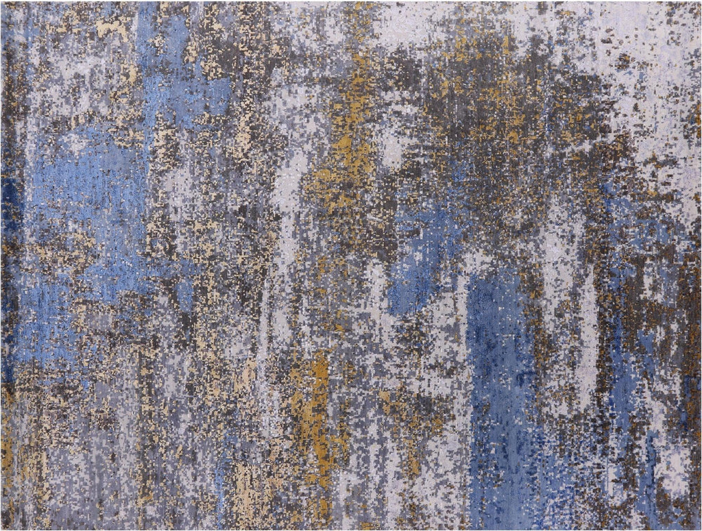 Handmade Abstract Wool & Silk Rug - Manhattan Rugs