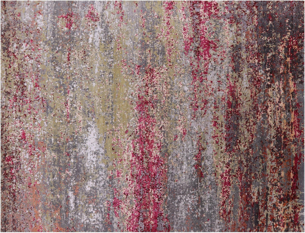 Handmade Abstract Wool & Silk Rug - Manhattan Rugs