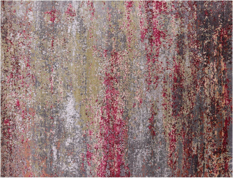 Handmade Abstract Wool & Silk Rug - Manhattan Rugs