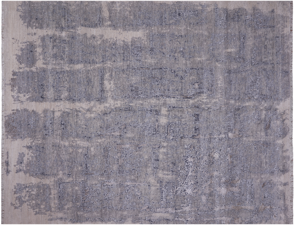 SUPER SALE 7' 10" X 10' 0" Hand-Knotted Abstract Wool & Silk Rug - Q13091