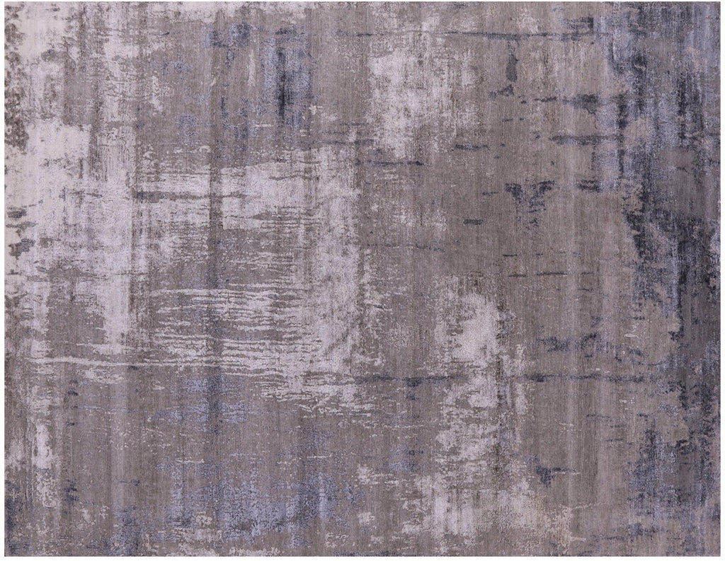 Abstract Wool & Silk Hand Knotted Rug - Manhattan Rugs
