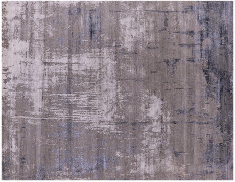 Abstract Wool & Silk Hand Knotted Rug - Manhattan Rugs