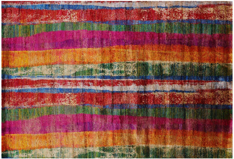 Abstract Handmade Silk Rug - Manhattan Rugs