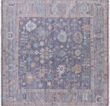 Square Handmade Turkish Oushak Wool Rug - Manhattan Rugs