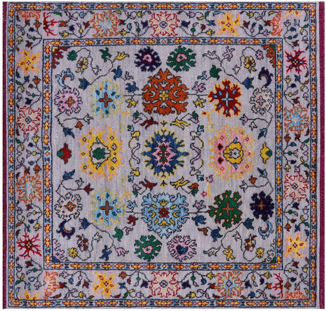 Square Turkish Oushak Handmade Wool Rug - Manhattan Rugs