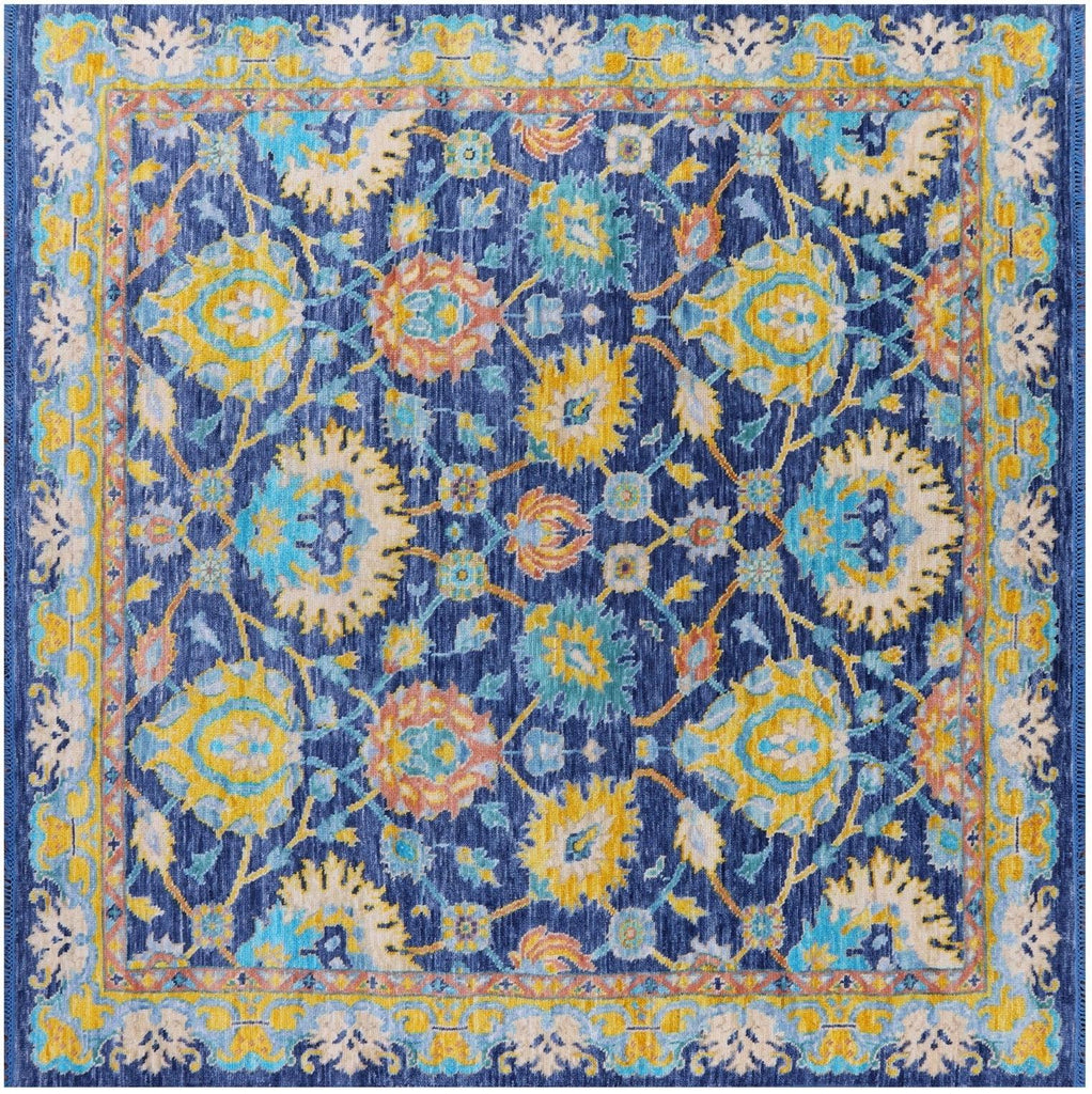 Square William Morris Handmade Wool Rug - Manhattan Rugs