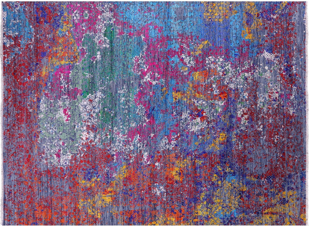 Modern Wool & Silk Hand Knotted Rug - Manhattan Rugs