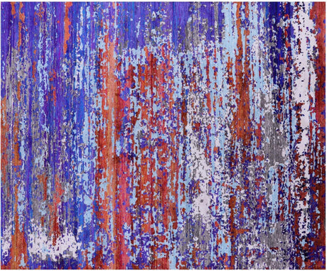 Handmade Abstract Wool & Silk Rug - Manhattan Rugs