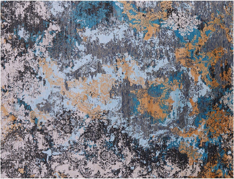 Modern Hand Knotted Wool & Silk Rug - Manhattan Rugs