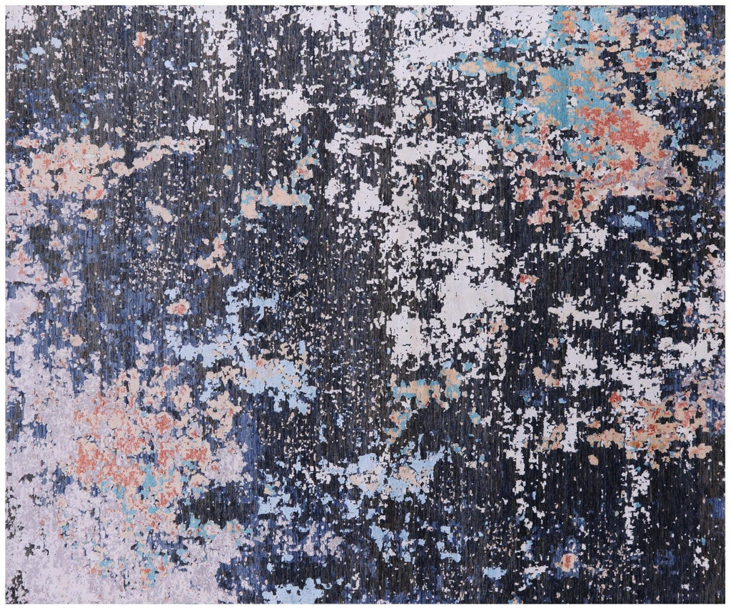 Abstract Hand-Knotted Wool & Silk Rug - Manhattan Rugs